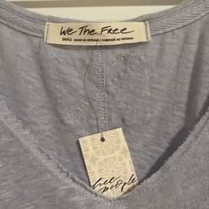 Free people - We The Free blue cut out high low tee